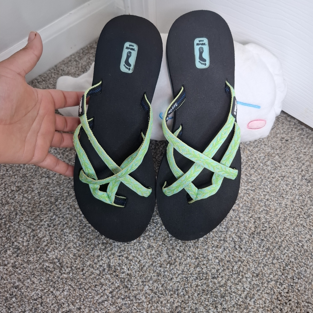 Teva Green Flip Flops